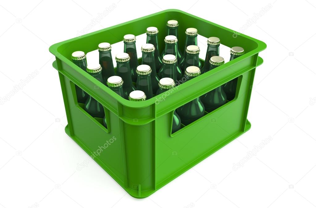 Bierkiste mit Flaschen